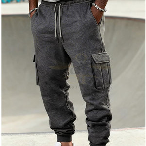 Pantalon de survêtement pour hommes avec cordon de serrage et logo personnalisé en gros pantalon de survêtement pour hommes avec impression de logo personnalisé - Product Image 5