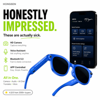 Nouvelles Lunettes Intelligentes IA 2026 Tendance avec Caméra HD, Recharge Magnétique, Appel WiFi et Bluetooth, Traduction, Étanche IPX-5, Monture en Titane, Application