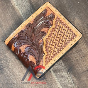 Cartera multifuncional de cuero con herramientas manuales a la moda 2025, cartera plegable con bloqueo RFID, cartera personalizada con varias tarjetas para hombre - Product Image 1