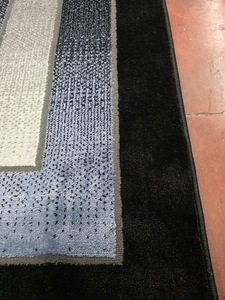 Tapis Adiva turc en polyester shaggy, tissé jacquard, fabriqué à la machine, à poils longs, rembourré, réversible, lavable, antidérapant, antimicrobien - Product Image 6