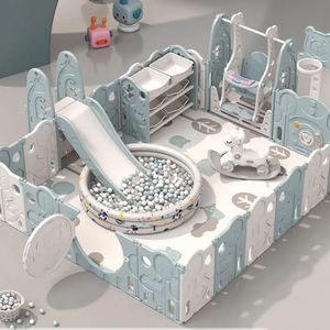 Le meilleur parc pour enfants pliable au monde, parc pour bébé en plastique, grande clôture de sécurité avec toboggan et balançoire, 1 ensemble de parc pour tout-petits en vente - Product Image 6