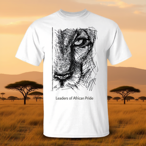 T-shirt da donna con grafica Volto di Leonessa: Leader del Orgoglio Africano per Promozioni - Product Image 3