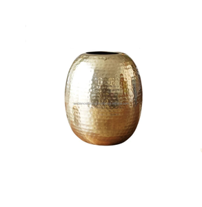 Florero de mesa de Metal medio martillado dorado moderno de estilo de vida ambiental florero decorativo de alta calidad para el hogar para sala de estar - Product Image 6