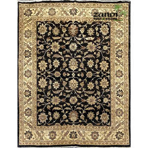 Tapis de Peshawar et de Khotan noué à la main, unique en son genre, 8'6 x 9'5 Pes_Kho_31 - Product Image 1