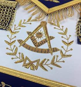 Freemason Regalia Full Set with <b>Apron</b>, Gloves, Sash, and Collar Lightweight and Custom Embroidered - Product Image 5