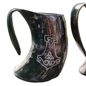 Jarra Clásica de Cuerno para Beber al Estilo de una Taberna, Jarra de Cuerno con Exterior Pulido para un Aspecto Elegante de CRAFT ZONE EXPORT - Product Image 1