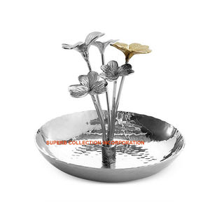 ชามตกแต่งดีไซน์หรูหราชามโลหะเคลือบนิกเกิลสีดำทำจากสแตนเลสคุณภาพระดับพรีเมียม - Product Image 4