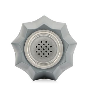 เตาเผาเครื่องหอมบาคูร์ ลายเรขาคณิตโลหะสีเทาแบบด้าน ทันสมัย ใช้สำหรับใส่มาบัคฮารา ของขวัญรอมฎอน อีด ของตกแต่งบ้านสไตล์อ่าวอาหรับ กลิ่นหอม - Product Image 3