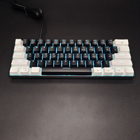 Mini 60% mise à niveau rvb rétro-éclairé 61 touches clavier d'ordinateur de bureau Ultra-compact Kailh Axis marque LED sensation mécanique ergonomique nouveau