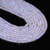 Pierre de lune arc-en-ciel de qualité AAA, facettée, blanche, 100% naturelle, pour la fabrication de bijoux, vente en gros, approvisionnement en vrac