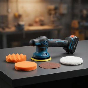 Professional 21V 600W Cordless Car Polisher 150mm 6" Dual Action <b>Electric</b> Buffer 11000RPM 8 Speeds Auto Detailing Machine <b>Kit</b> - Product Image 2