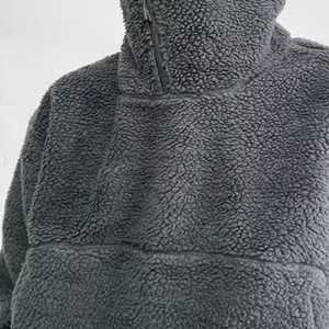 Custom logo full face zip up <b>jacket</b> pullovers <b>thick</b> plain blank heavy winter warm soft <b>fleece</b> masked ninja sherpa hoodies <b>men</b> - Product Image 5