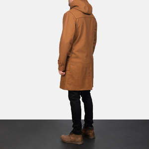 Manteau parka en laine pour homme, coupe slim, style décontracté, motif trench et blazer, couleur kaki Drake - Product Image 5