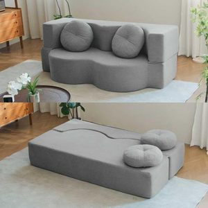 Sofá Cama Convertible de 78 Pulgadas con Material de PC, Colchón Plegable Portátil Controlado por Aplicación, Diseño Moderno para Uso en el Hogar/Oficina/Hotel - Product Image 5