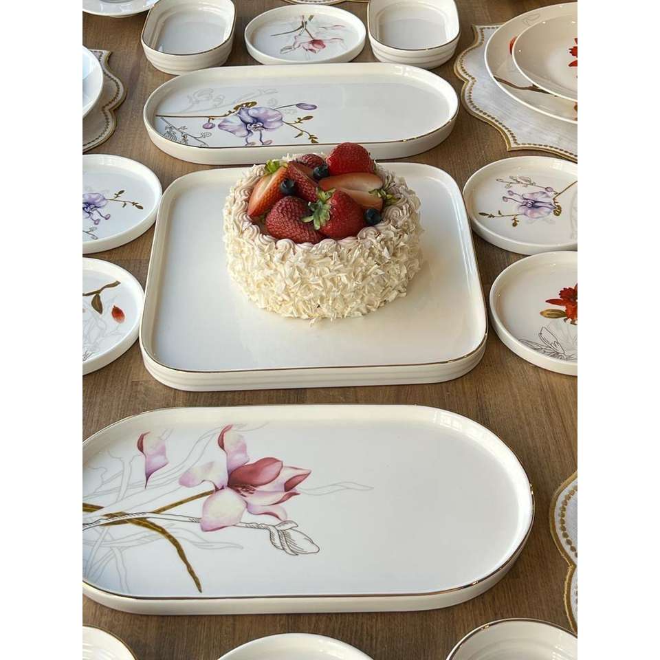 Breakfast Set Royal Flower 50 Pieces for 6 People