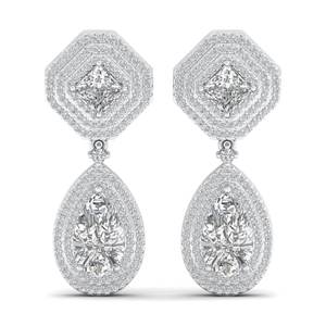 REYES prix d'usine en gros 14K 18K 22K or blanc Moissanite goutte boucle d'oreille fête de mariage porter des bijoux fins pour les femmes - Product Image 2