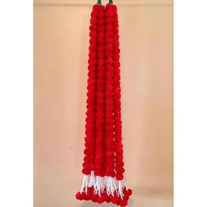 พู่ดอกดาวเรืองหรูหราทำด้วยมือสำหรับแขวนติดผนังดอกไม้สัมผัสของตกแต่งชาติพันธุ์สำหรับงานฉลองวันเกิดงานแต่งงาน Diwali - Product Image 3