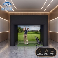 Tente de simulateur de golf gonflable portable pour entraînement à domicile ou en garage, enclos de frappe intérieur avec structure de cage en filet sans écran