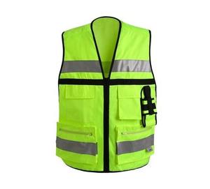 Chaleco de Seguridad Negro de Alta Visibilidad para Guardias de Seguridad, Construcción Industrial, con Bolsillo Desprendible, Resistente al Viento y Reflectante - Product Image 5