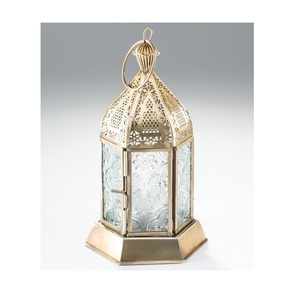 Linterna marroquí de metal con acabado Vintage para arreglos de iluminación étnica, lujoso ambiente nocturno y decoración tradicional - Product Image 3