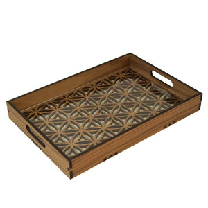 Nouveau design de plateau de service en bois de forme ronde pour la maison et les hôtels plateaux de service de table faits à la main personnalisés - Product Image 2
