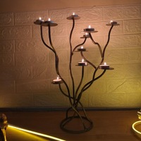 Bougeoir en aluminium très vendu pour la décoration de la maison, bougeoir de table à manger pour les hôtels et la décoration festive en gros