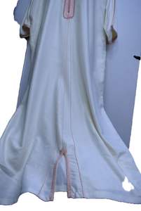 Marroquí Thorbes listo para usar Lino Seda Poliéster Sudadera con capucha Vestidos Transpirable Otoño Casual Corto Tallas grandes Jubba para adultos - Product Image 6