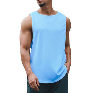 Camiseta sin mangas transpirable de alta calidad para hombre, chaleco de viaje de secado rápido con cuello redondo y logotipo personalizado, nuevo estilo, chaleco de gimnasio para correr - Product Image 5