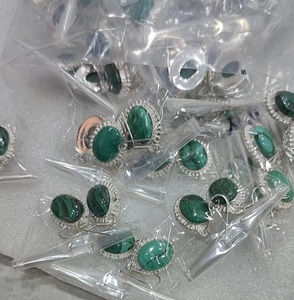 Anillos de Boda Vintage de Plata de Ley con Engaste de Malaquita Verde Natural de Ágata Soha, Joyería para Mujer, Regalos en Oferta - Product Image 5