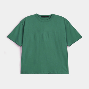 Camiseta Lisa 2025 de algodón de gran tamaño para hombre de alta calidad personalizada 100% con diseño de letra de Jersey de manga corta - Product Image 4