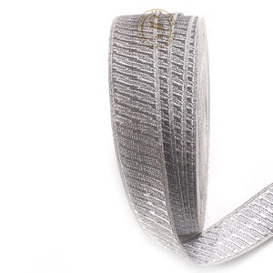 Trenza 12mm plata gris poliéster Mylar encaje plata ajuste para vestidos y uniformes de aviación para la venta - Product Image 4
