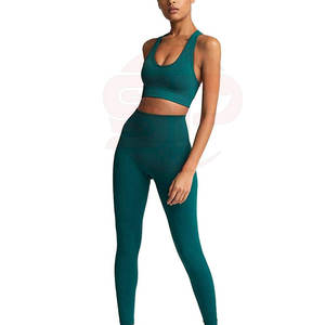 Ensemble de costumes de yoga sans couture de haute qualité ensemble de yoga 2 pièces fitness pour femmes - Product Image 5