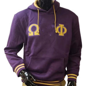 2026 omega psi phi Fraternity <b>Embroidery</b> Men's Crewneck <b>Sweatshirt</b> Customized Chenille <b>Embroidery</b> Plus Size O-Neck University - Product Image 1