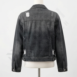 เสื้อแจ็คเก็ตแฟชั่นลำลองผู้ชายปี 2025 ผ้าฝ้าย 100% ลายเรียบ สไตล์ตรง ทันสมัย เหมาะกับฤดูหนาว ดีไซน์แบบยีนส์ ให้ทั้งสไตล์และความสบาย - Product Image 2