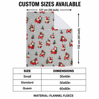 Couverture en flanelle douce 100 % polyester personnalisable par sublimation pour cadeaux d'entreprise et décoration de Noël, vente en gros