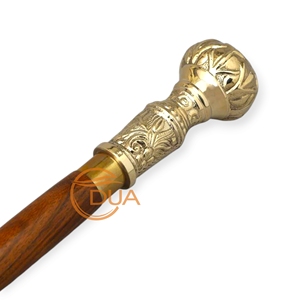 หนุ่มช่างฝีมือลูกบิดไม้และทองเหลืองพับได้ไม้เท้าสีน้ำตาล36 - Product Image 3