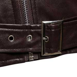 Chaqueta de cuero clásica de moda personalizada para hombre, chaqueta impermeable de motorista para hombre, chaqueta de cuero genuino Original - Product Image 3