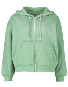 Sweat à capuche zippé tendance pour femmes de couleur verte fraîche, confort décontracté et élégant, parfait pour toute tenue - Product Image 4