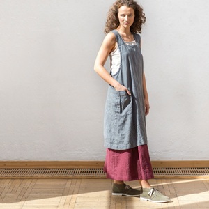 Trắng Rửa Sạch Linen Bảo Hiểm Đầy Đủ Bib Tạp Dề Với Túi Nấu Ăn Và Làm Vườn Kit Cho Phụ Nữ Và Nam Giới - Product Image 1