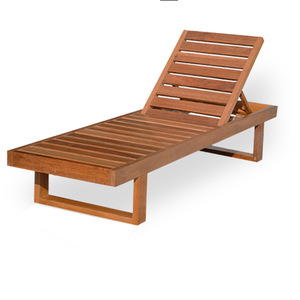 Chaise longue en teck imperméable haut de gamme, contemporaine, pour piscine, lit de soleil réglable, luxe, hôtel, jardin, plage - Product Image 1