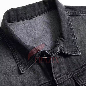 Col rabattu hommes veste en jean grande taille veste en jean utilisation extérieure hommes jean veste d'hiver - Product Image 3