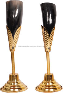 WonderFull Grabado Cuerno Vodka Shots con soporte de latón Vasos de chupito de tequila 60ml para cerveza Vodka y whisky BY Falak World Export - Product Image 3