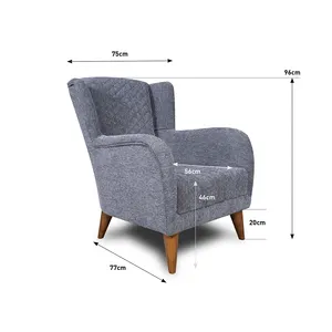 Luxury Bergere Sofa Armchair Hotel Lobby Project Elegance Style Turkish Furniture for Restaurant Office Villa Apartment Home