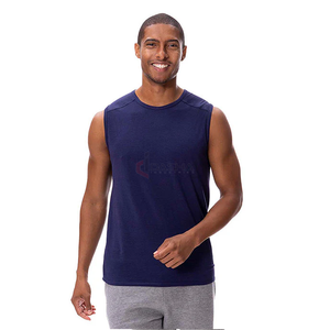 Débardeur musculaire personnalisé pour hommes, impression graphique, lavage glacé en détresse, fabricant de chemises d'entraînement de gymnastique sans manches - Product Image 5