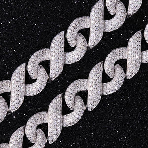 Cadena de eslabones de Hip Hop de oro blanco de 14 quilates personalizada, calidad Premium, VVS Moissanite Diamond Passes, probador de diamantes para regalo - Product Image 5