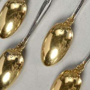 Newest Design Stainless Steel Kitchenware Dessert <b>Spoons</b> Set with Gold Plated Finished Perfect for <b>Soup</b> Metal Handle From India - Product Image 3