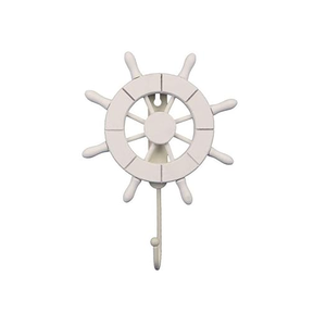 Haute qualité naturel poli nautique bateau roue écologique intérieur métal bateau roue décoration murale bois artisanat décor à la maison - Product Image 5