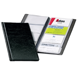Carpeta para Tarjetas de Visita VISIFIX 96, Resistente, 11.5 x 25.3 cm, 90 x 57 mm, 12 Fundas, Cartón Gris/PVC Negro, 96 Tarjetas por Funda - Product Image 2