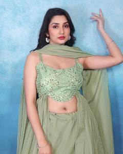 เครื่องประดับเสื้อผ้า ผ้าจอร์เจียต์น้ำหนักเบา แห้งเร็ว แฟชั่นอินเดีย ปากีสถาน ตัดเย็บสำเร็จ พร้อมใส่ งานปาร์ตี้ งานแต่งงาน - Product Image 3