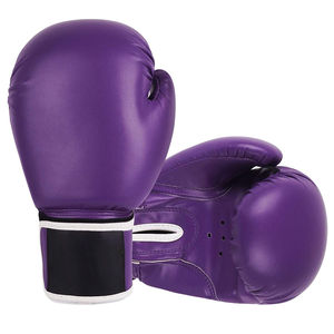 Gants de boxe à lacets 10 oz en cuir Muay Thai Kickboxing MMA Gants d'entraînement avec évacuation de l'humidité Confort Caractéristiques personnalisables - Product Image 1